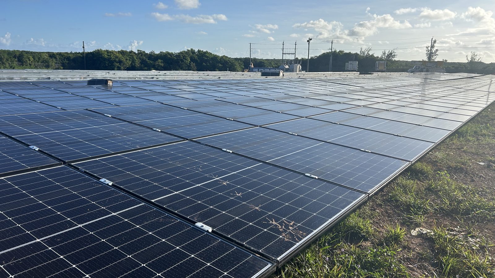Ground-mounted solar array at the North Caicos microgrid, Turks and Caicos